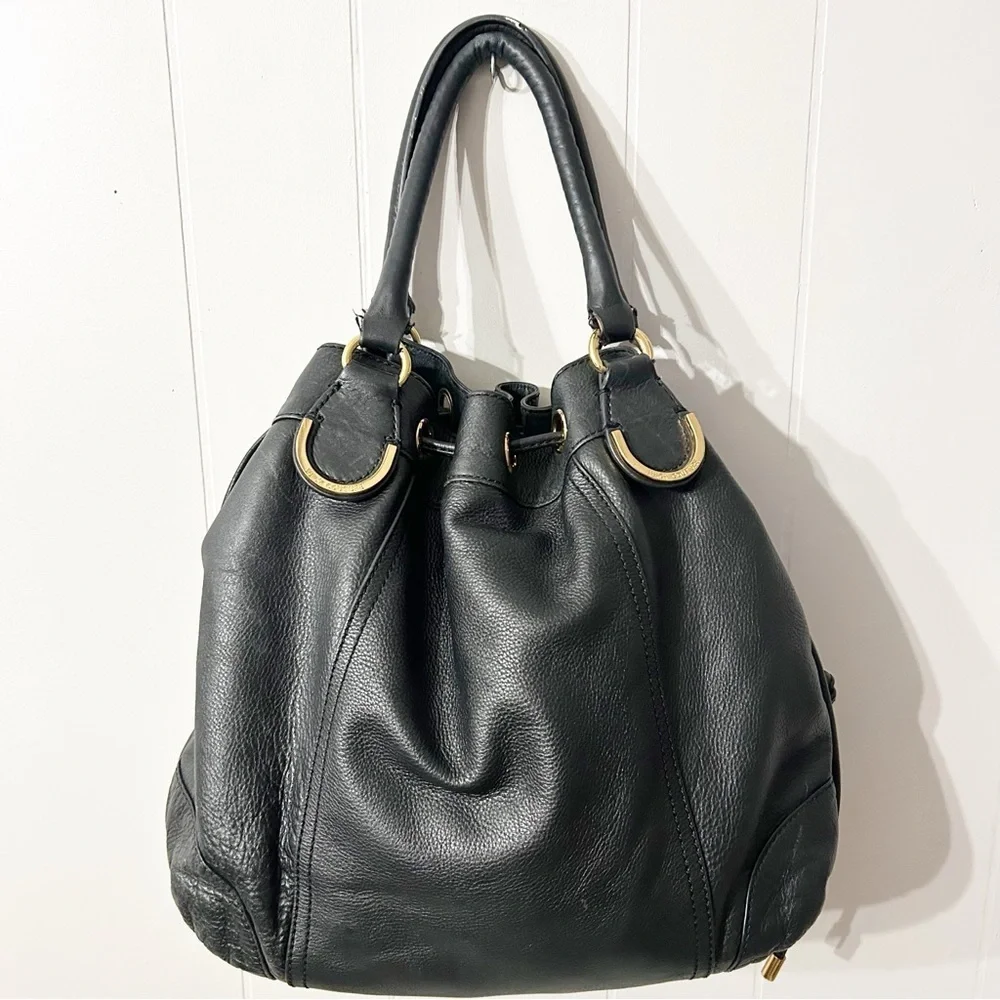 JUICY COUTURE Black Leather Sachel Handbag